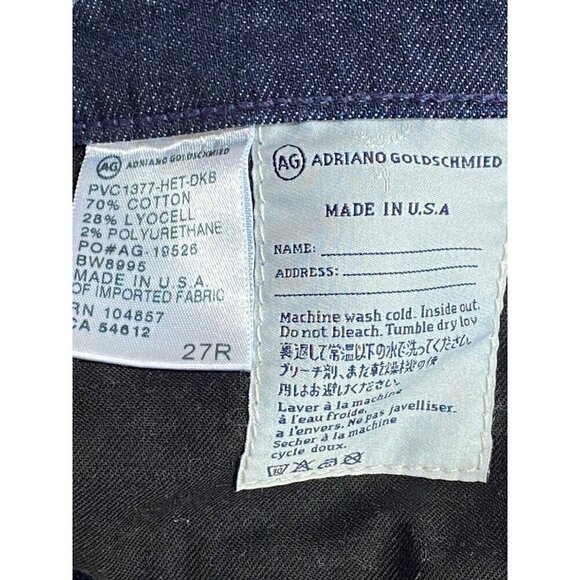 Adriano Goldschmeid Stevie Ankle Slim Straight Leg Jeans Hearts Women’s 27R - Picture 6 of 9